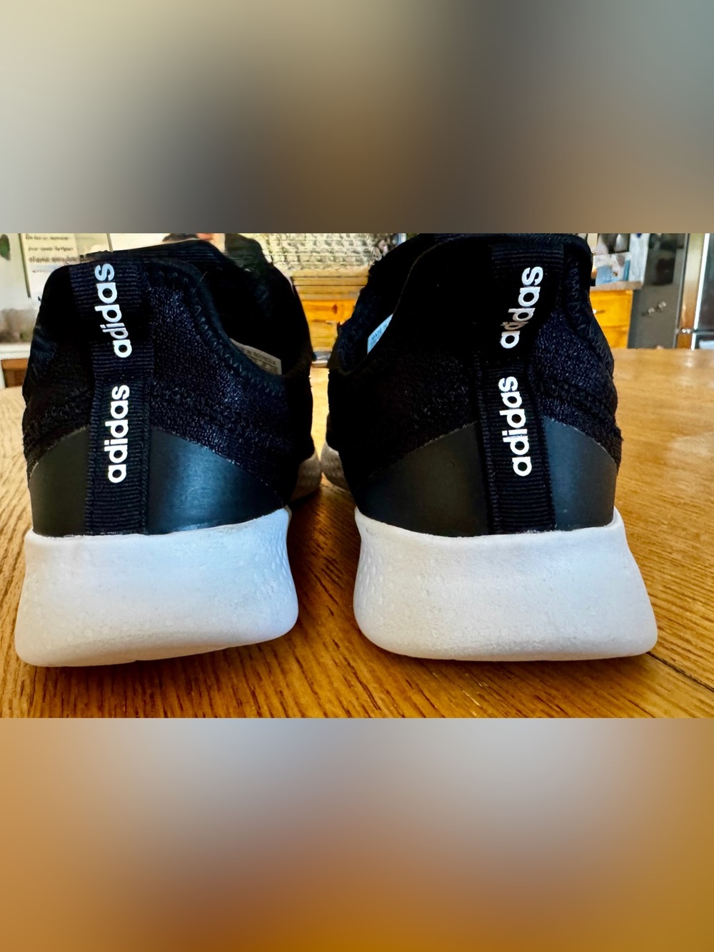 adidas Black Slip-On Athletic Sneakers with White Soles - Picture 7 of 12